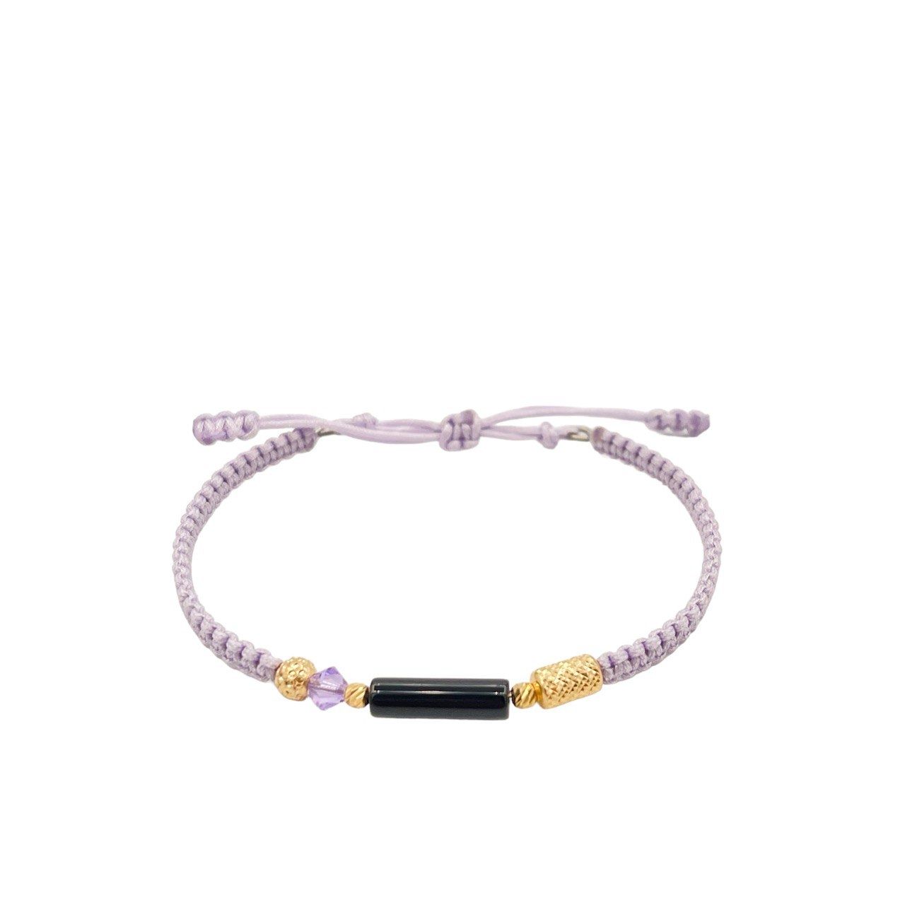 دستبند طلای 18 عیار تلفیقی سنگ و  بند پارچه ای کدDP19