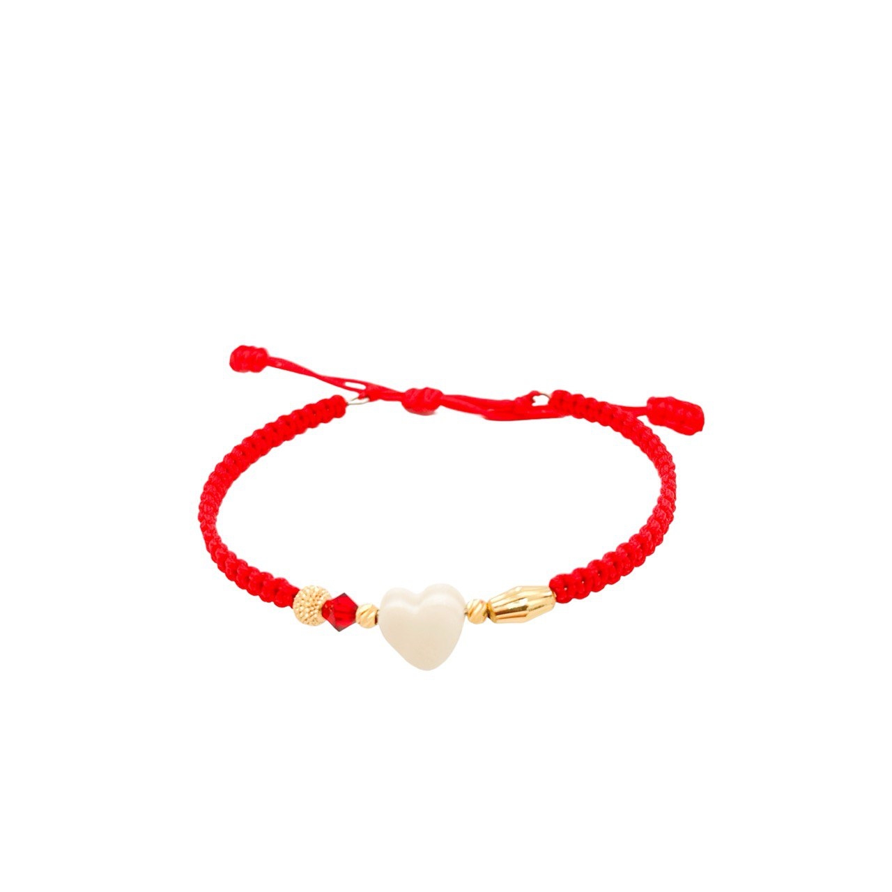 دستبند طلای 18 عیار تلفیقی سنگ و بند پارچه ای کد DP42