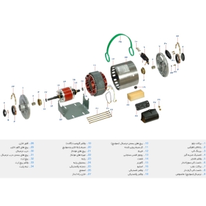 الکترو موتور کولر آبی موتوژن مدل 3/4 اسپلیت فاز