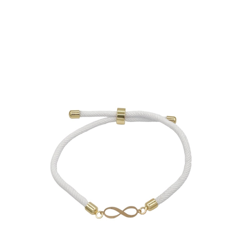 دستبند طلای 18 عیار بند ابریشمی کد DP107