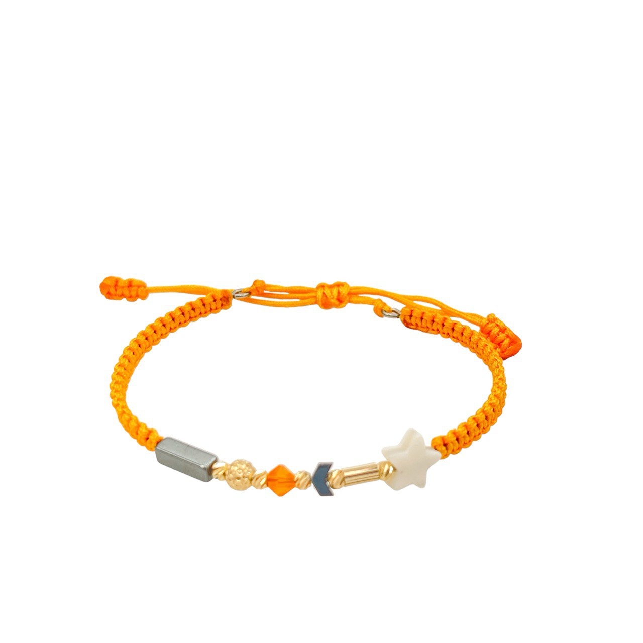 دستبند طلای 18 عیار تلفیقی سنگ و بند پارچه ای کد DP41