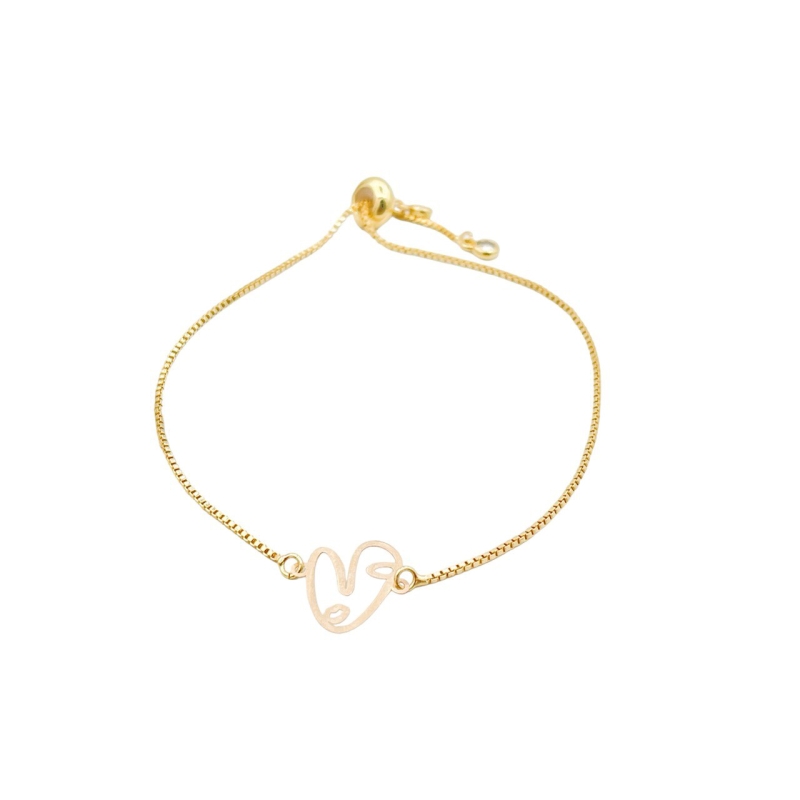 دستبند طلای 18 عیار بند زنجیری کدDP123