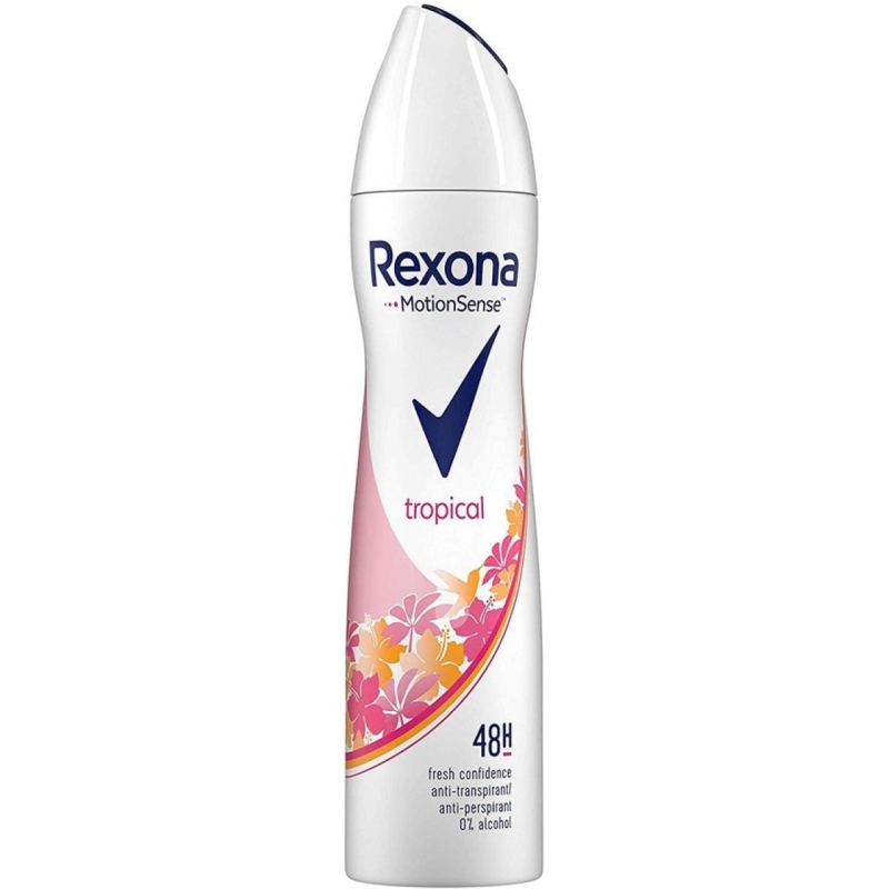 اسپری بدن زنانه رکسونا Rexona مدل Tropical حجم 200 میل