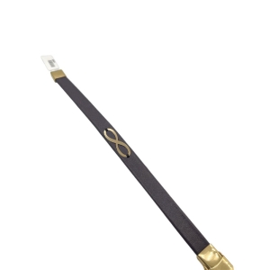 دستبند طلای 18 عیار بند چرمی مردانه کد DC017