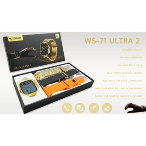 ساعت هوشمند اولترا مدل WS-71 Ultra2 طلایی