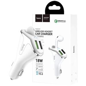 هندزفری وایرلس و شارژر فندکی هوکو Car Charger E47 with Wireless Handsfree