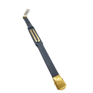 دستبند طلای 18 عیار بند چرمی مردانه کد DC015