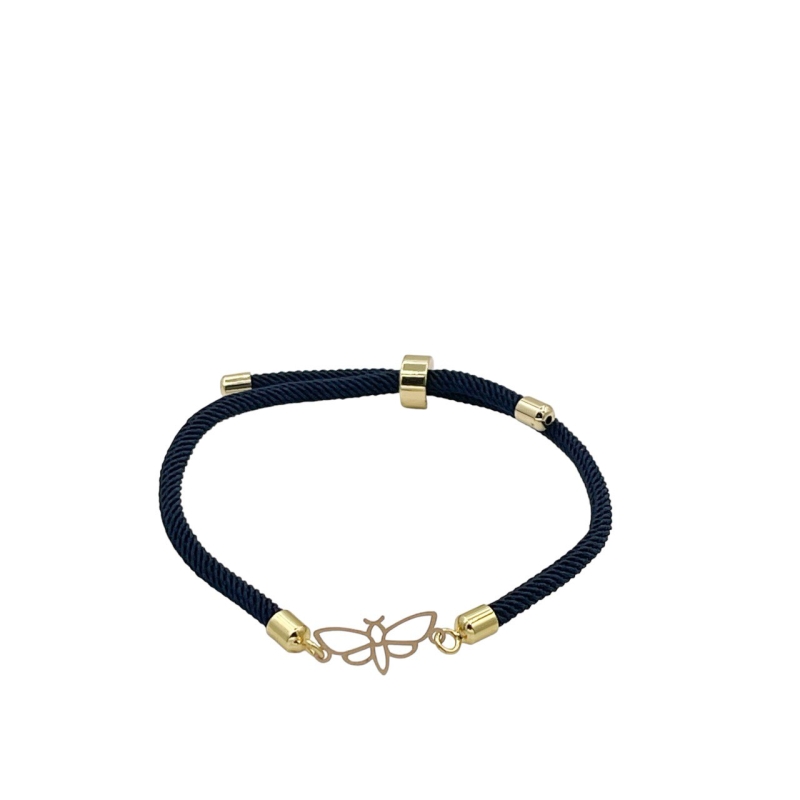 دستبند طلای 18 عیار بند ابریشمی کد DP099