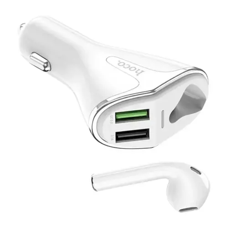 هندزفری وایرلس و شارژر فندکی هوکو Car Charger E47 with Wireless Handsfree