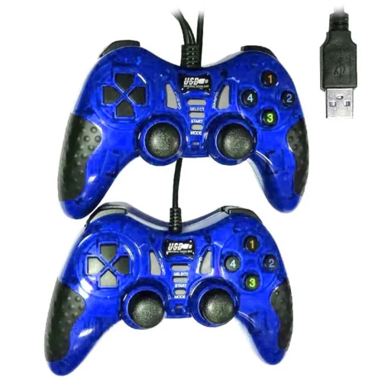 دسته بازی سیم دار دوبل شوکدار حرفه ای مدل USB-606