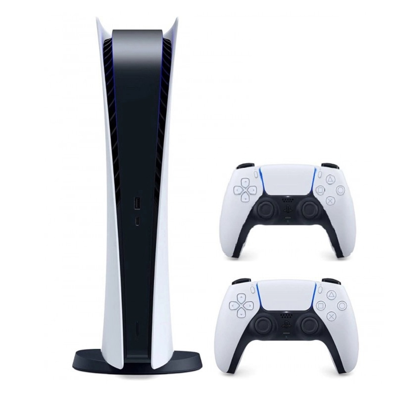 کنسول بازی Playstation 5 Digital سری 1216A (FAT) اروپا ظرفیت 825 گیگ به همراه دسته اضافی