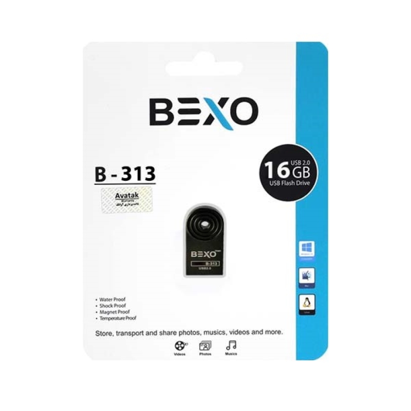فلش مموری بکسو مدل B-313 ظرفیت 16 گیگابایت