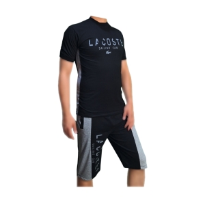 ست تیشرت و شلوارک راحتی مردانه مدل سوسمار رنگ مشکی