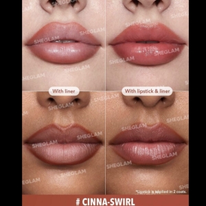 رژ لب و خط لب دو طرفه  شيگلم مدل SHEER TINTED رنگ CINNA-SWIRL