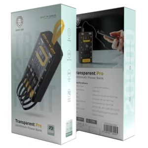 پاوربانک گرین لاین مدل Transparent Pro ظرفیت 20000 میلی آمپر ساعت