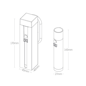  چراغ قوه القایی چند کاره شیائومی مدل Xiaomi NEXTOOL ZES0425 Multi function Induction Flashlight 