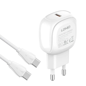آداپتور شارژر 27 وات الدینیو مدل A1206C به همراه کابل تبدیل USB-C