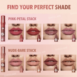 رژ لب ۴ تکه شیگلم مدل MEGA LIP STACKS رنگ Nude