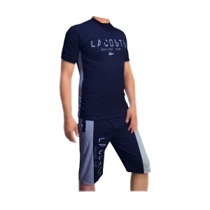 ست تیشرت و شلوارک مردانه مدل سوسمار رنگ سرمه ای