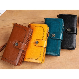  کیف پول چرمی زنانه IOS/Aiguoshi leather Wallet women&#39;s new 2046 