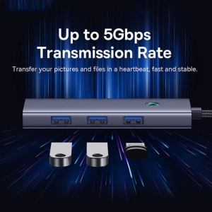  هاب یو اس بی 4 پورت بیسوس مدل B0005280A813-02 BS-OH108 