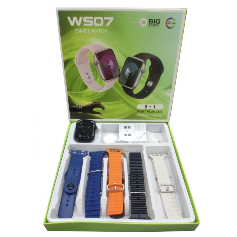 ساعت هوشمند ویسمی wisme مدل ws07 همراه با 7 بند 