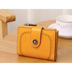  کیف پول زنانه چرمی تاشو IOS/Aiguoshi Cowhide women&#39;s folding wallet 2045 