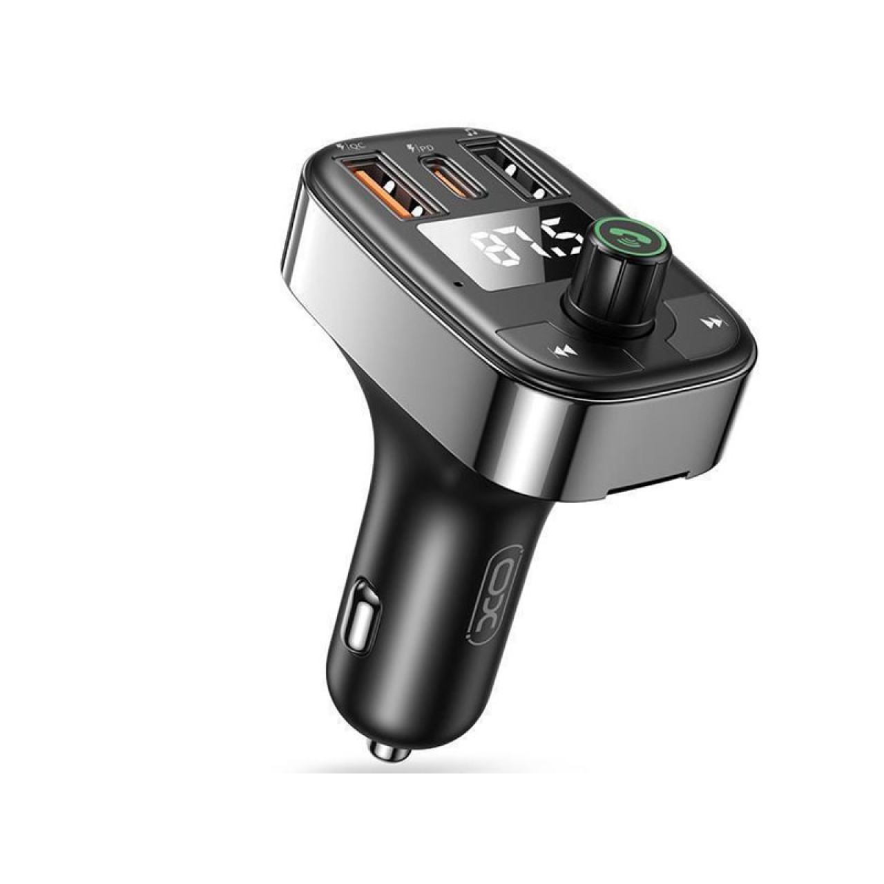  شارژر فندکی فست شارژ ماشین و گیرنده بلوتوث خودرو با توان 50 وات ایکس او مدل BCC06 