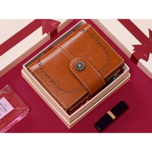  کیف پول زنانه چرمی تاشو IOS/Aiguoshi Cowhide women&#39;s folding wallet 2045 