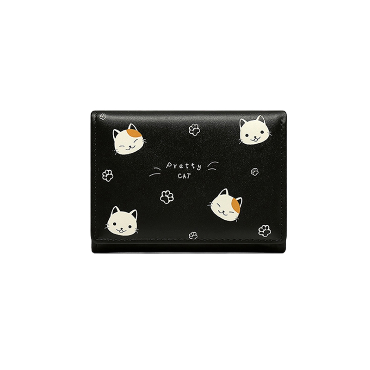  کیف پول دخترانه کوچک Taomicmic Y8303 Cat Print Short Wallet 