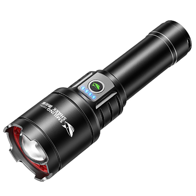  چراغ قوه شارژی و پاوربانک اسمایلینگ شارک با لیزر سفید و زرد مدل SD-7004-M77 