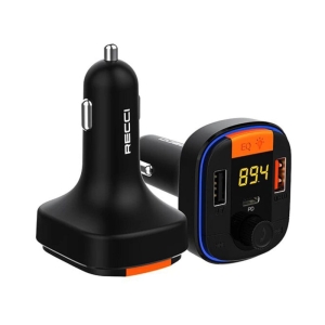  شارژر فندکی فست شارژ ماشین تایپ سی 48 وات و گیرنده بلوتوث خودرو رسی مدل RQ01 