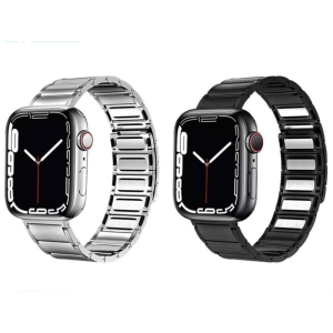  بند اپل واچ استیل 42/44/45 میلی‌متری کوتتسی Cottetci W87 strong magnetic stainless steel watch band 22018-BK 