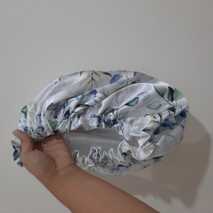 کلاه خواب ساتن ابریشم طرح برگ
