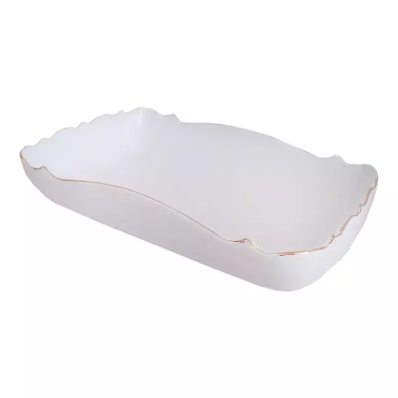 ظرف سرو لمونژ مدل مستطیل موج کد L-316