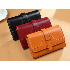  کیف پول و کیف کارت زنانه چرم IOS/Aiguoshi Wallet women&#39;s short 2013 