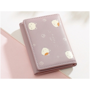  کیف پول دخترانه کوچک Taomicmic Y8303 Cat Print Short Wallet 