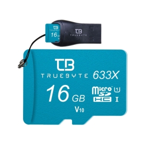 کارت حافظه microSD HC تروبایت مدل 633X-V10 کلاس 10 استاندارد UHS-I U1 ظرفیت 16 گیگابایت همراه با کارت خوان