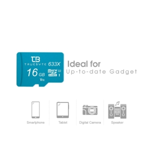 کارت حافظه microSD HC تروبایت مدل 633X-V10 کلاس 10 استاندارد UHS-I U1 ظرفیت 16 گیگابایت همراه با کارت خوان