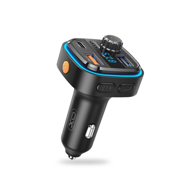  شارژر فندکی و گیرنده بلوتوث خودرو یو اس بی و تایپ سی ایکس او مدل FM BCC08  