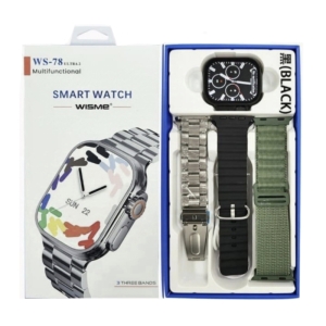ساعت هوشمند سری۹ ویسمی مدل ws-78 Ultra2 با 3 بند فلزی و آلپاین
