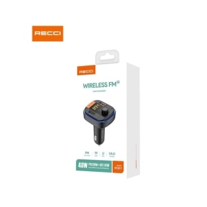  شارژر فندکی فست شارژ ماشین تایپ سی 48 وات و گیرنده بلوتوث خودرو رسی مدل RQ01 