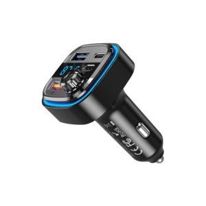  شارژر فندکی و گیرنده بلوتوث خودرو یو اس بی و تایپ سی ایکس او مدل FM BCC08  