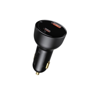  شارژر فندکی فست شارژ ماشین دو پورت 100 وات بیسوس CCZX-01 