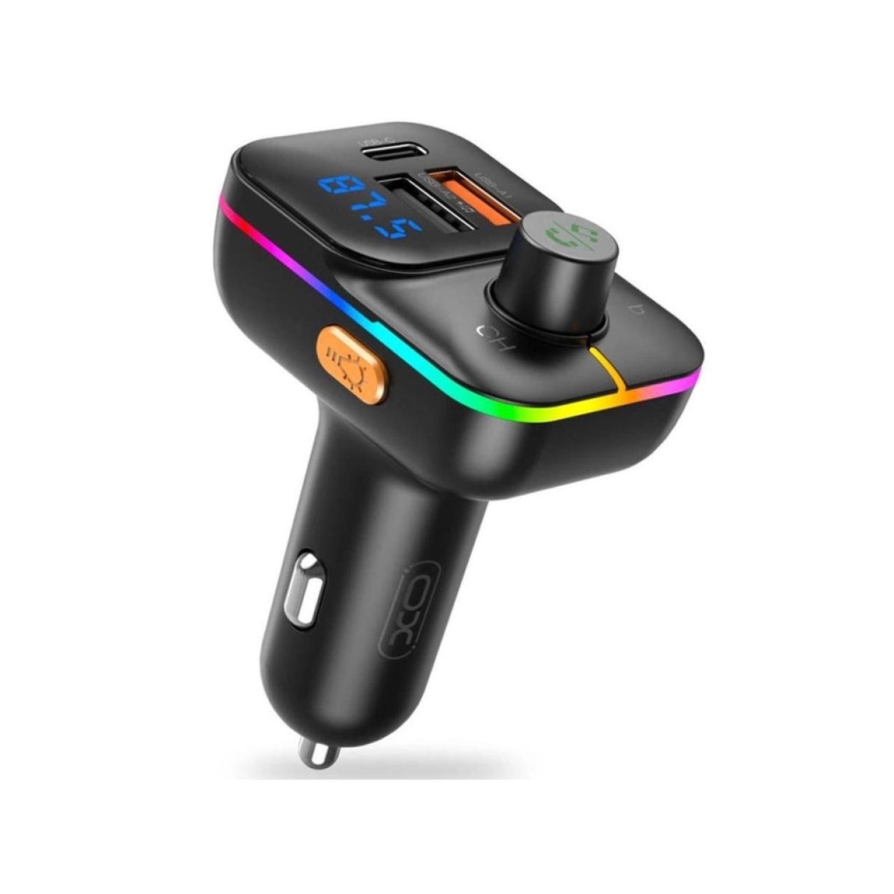  شارژر فندکی فست شارژ ماشین تایپ سی 25 وات و گیرنده بلوتوث خودرو ایکس‌او مدل BCC09 