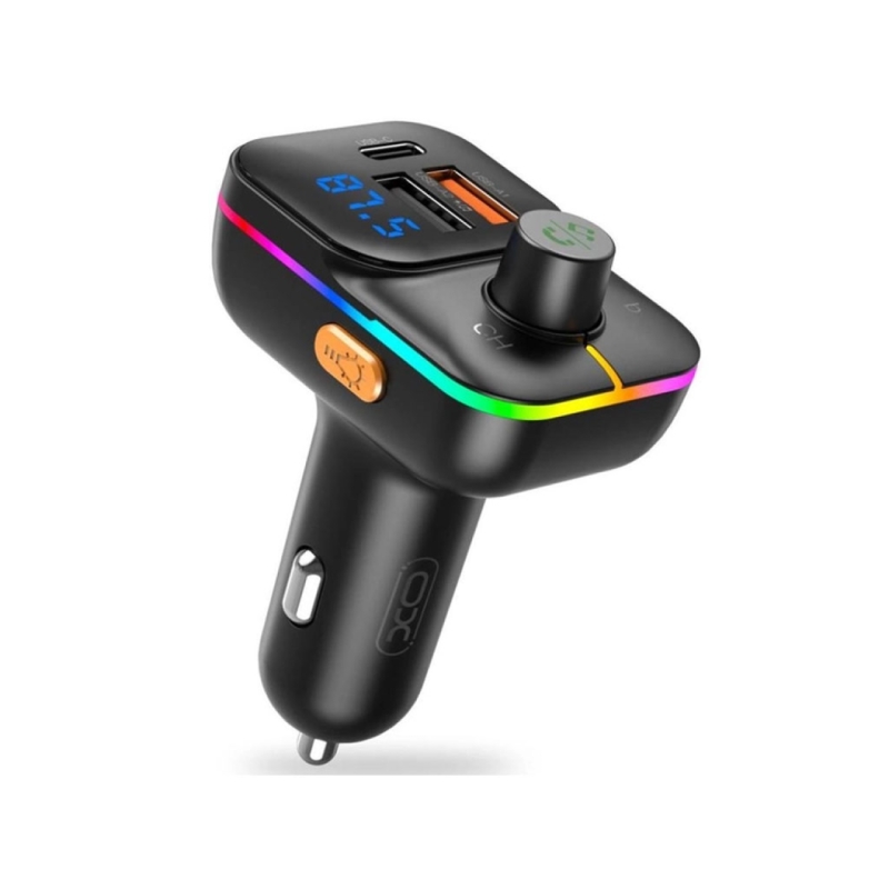  شارژر فندکی فست شارژ ماشین تایپ سی 25 وات و گیرنده بلوتوث خودرو ایکس‌او مدل BCC09 