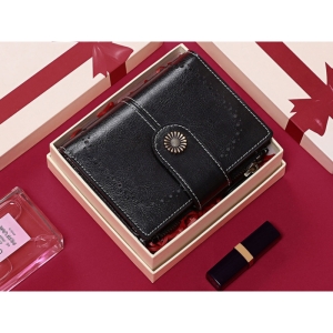  کیف پول زنانه چرمی تاشو IOS/Aiguoshi Cowhide women&#39;s folding wallet 2045 