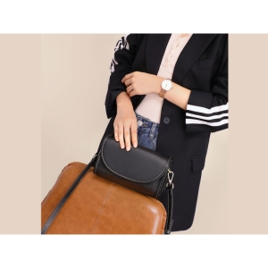 کیف دوشی و کراس بادی زنانه چرم با طراحی ساده women's crossbody bags 2023 new style genuine leather V90183