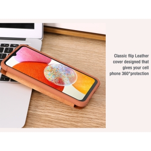  قاب محافظ سامسونگ آ 14 نیلکین Nillkin Samsung Galaxy A14 4G Qin Pro leather case 