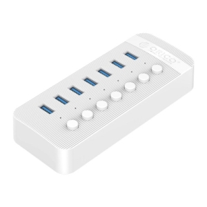  هاب یو اس بی 7 پورت همراه آداپتور اوریکو مدل CT2U3-7AB  